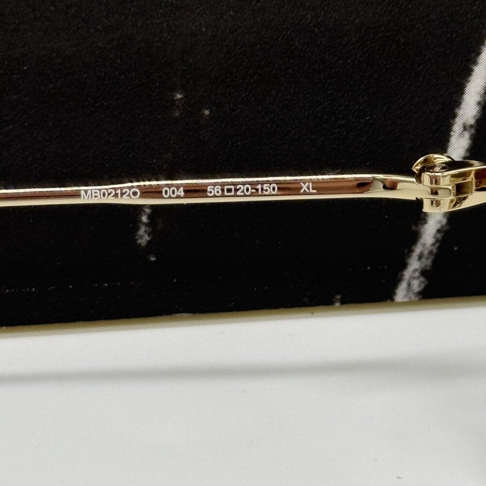 NEW MONTBLANC EYEGLASSES GOLD MEN EYEWEAR MONTBLANC MB0212O 004 - Picture 6 of 8